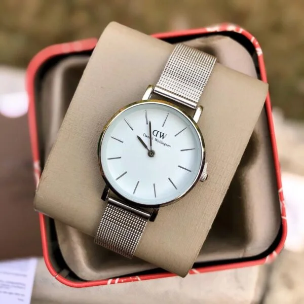 Daniel Wellington Silver Mesh Watch (Women's Classic Petite Style)