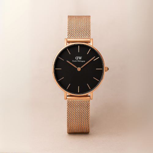Daniel Wellington DW00100440 – Rose Gold & Black Dial Women's Watch