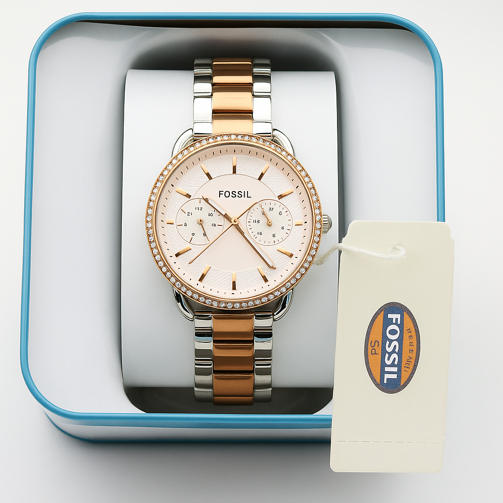 Fossil Tailor ES4396 – Two-Tone Multifunction Women's Watch