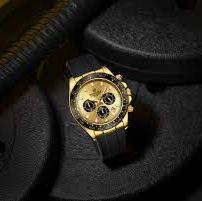 Rolex Oyster Tiger Daytona – Gold & Black | Silicone Strap | 7 A Quality