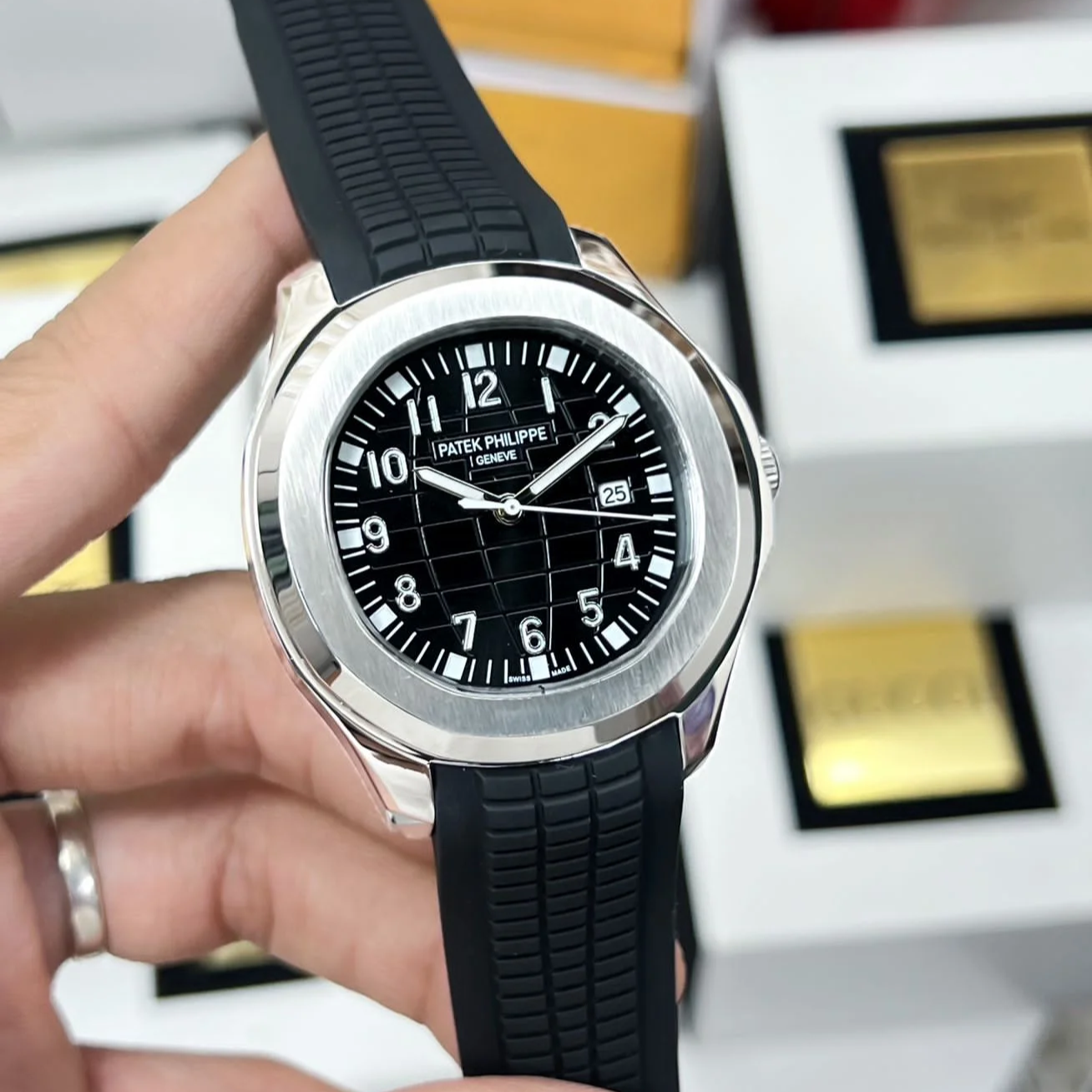 Patek Philippe Nautilus Silicone Strap Men’s Watch