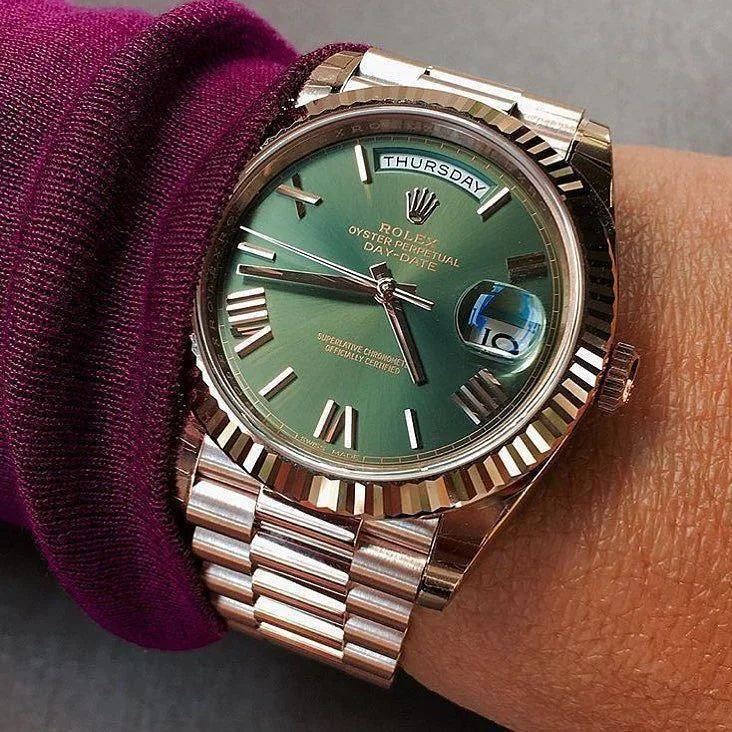 Rolex Day-Date 41 Steel – Green Dial