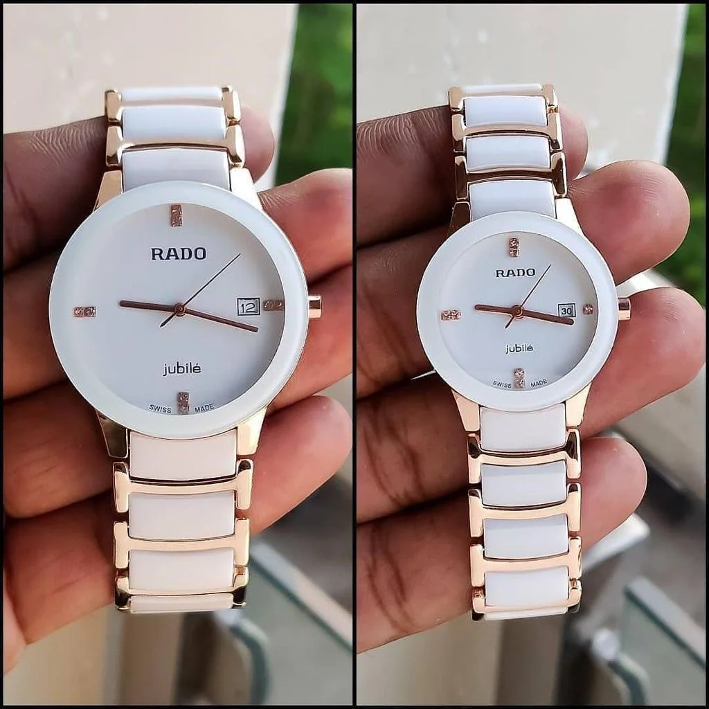 Rado Centrix Jubile White Dial Couple Watch Set