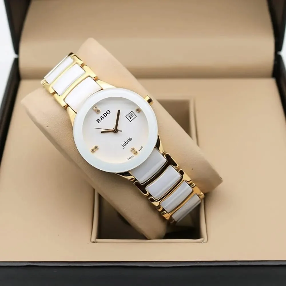 Rado Jubile White Ceramic & Gold-Tone Women's Watch