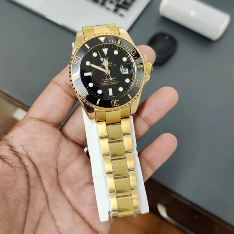Rolex Submariner Gold Black Dial Watch