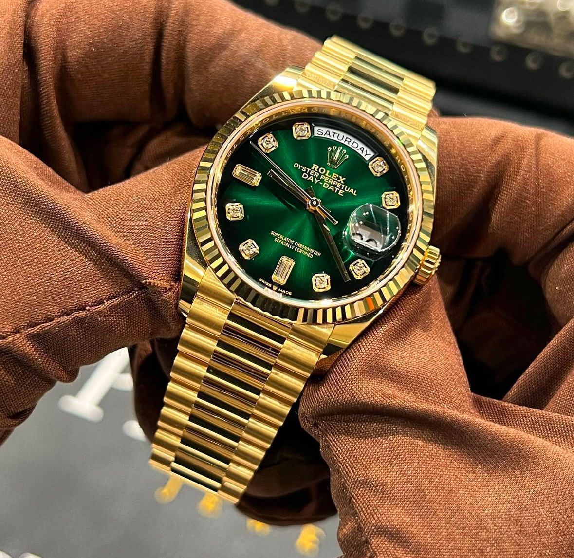 Rolex Day-Date Green Dial Watch
