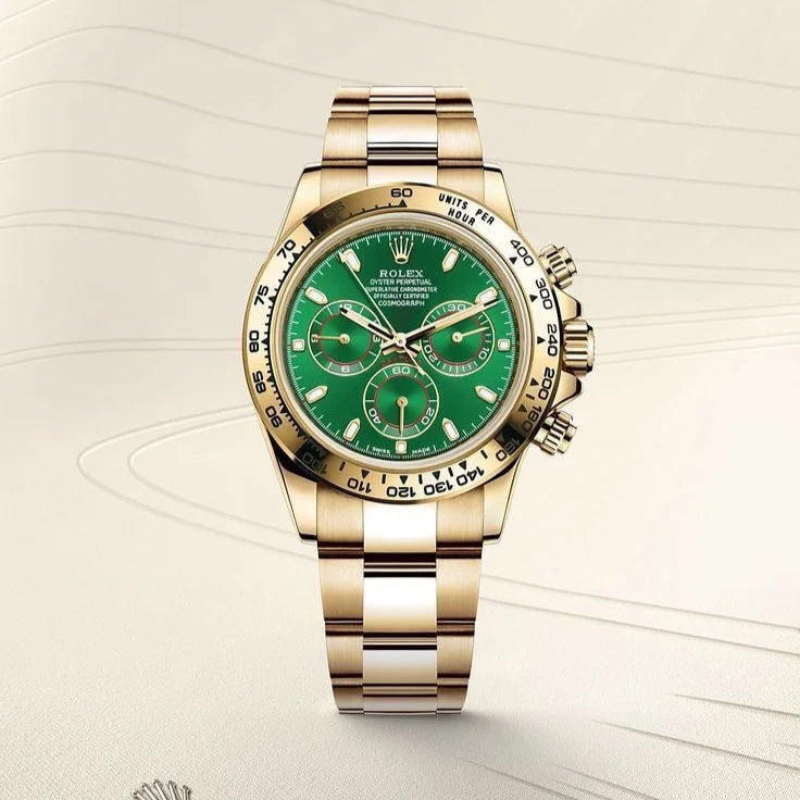 Rolex Daytona Automatic Gold Chain Green Dial