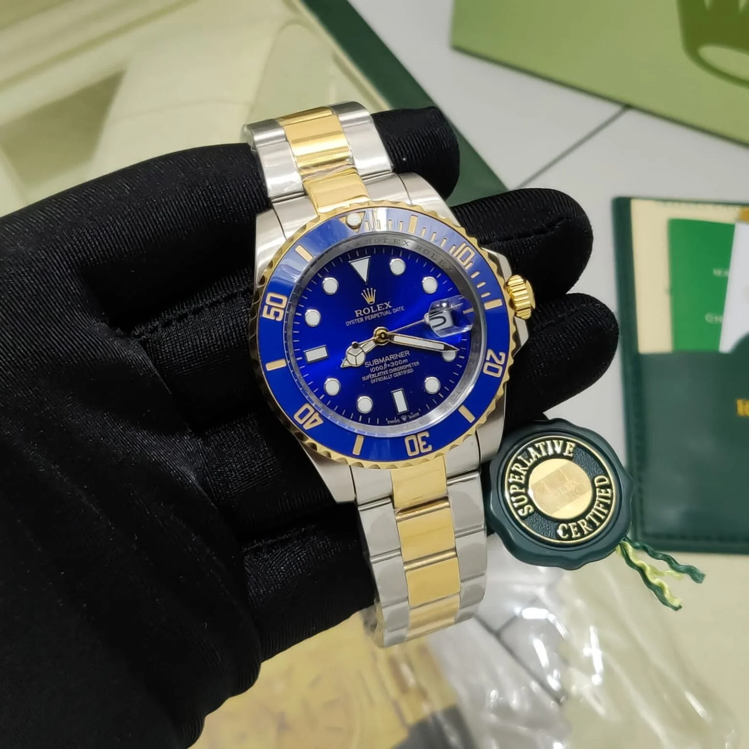Rolex Submariner Two Tone Blue Dial