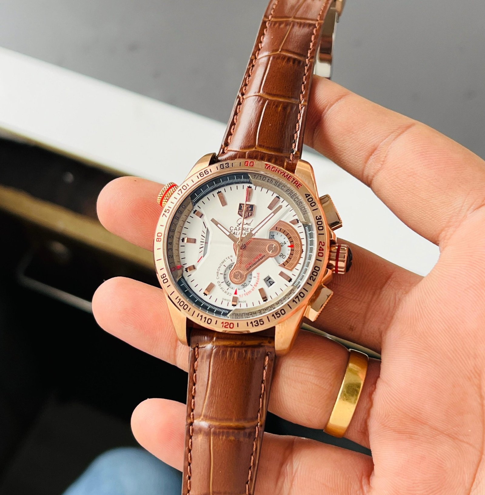 Tag Heuer Chronograph Silicone Strap Men’s Watch